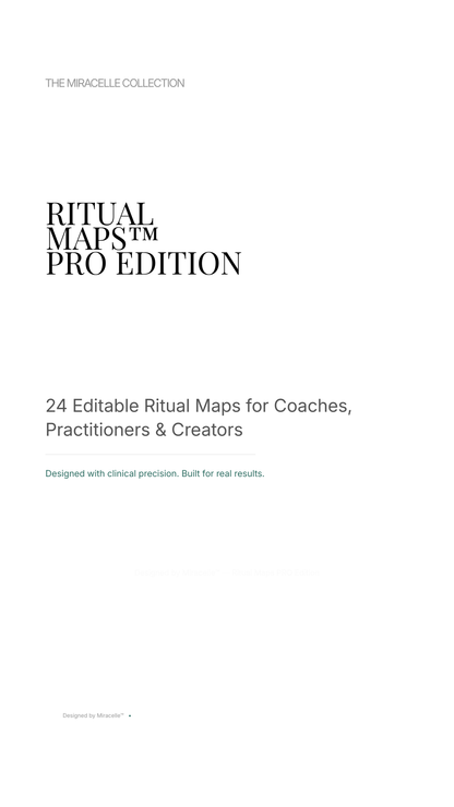 Ritual Maps™ PRO Edition – Editable Nervous-System Ritual Maps (For Coaches & Practitioners)