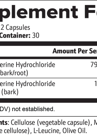 500 mg berberine per capsule to support glucose and lipid metabolism for steadier days and even energy. Non-GMO, vegan, cGMP.