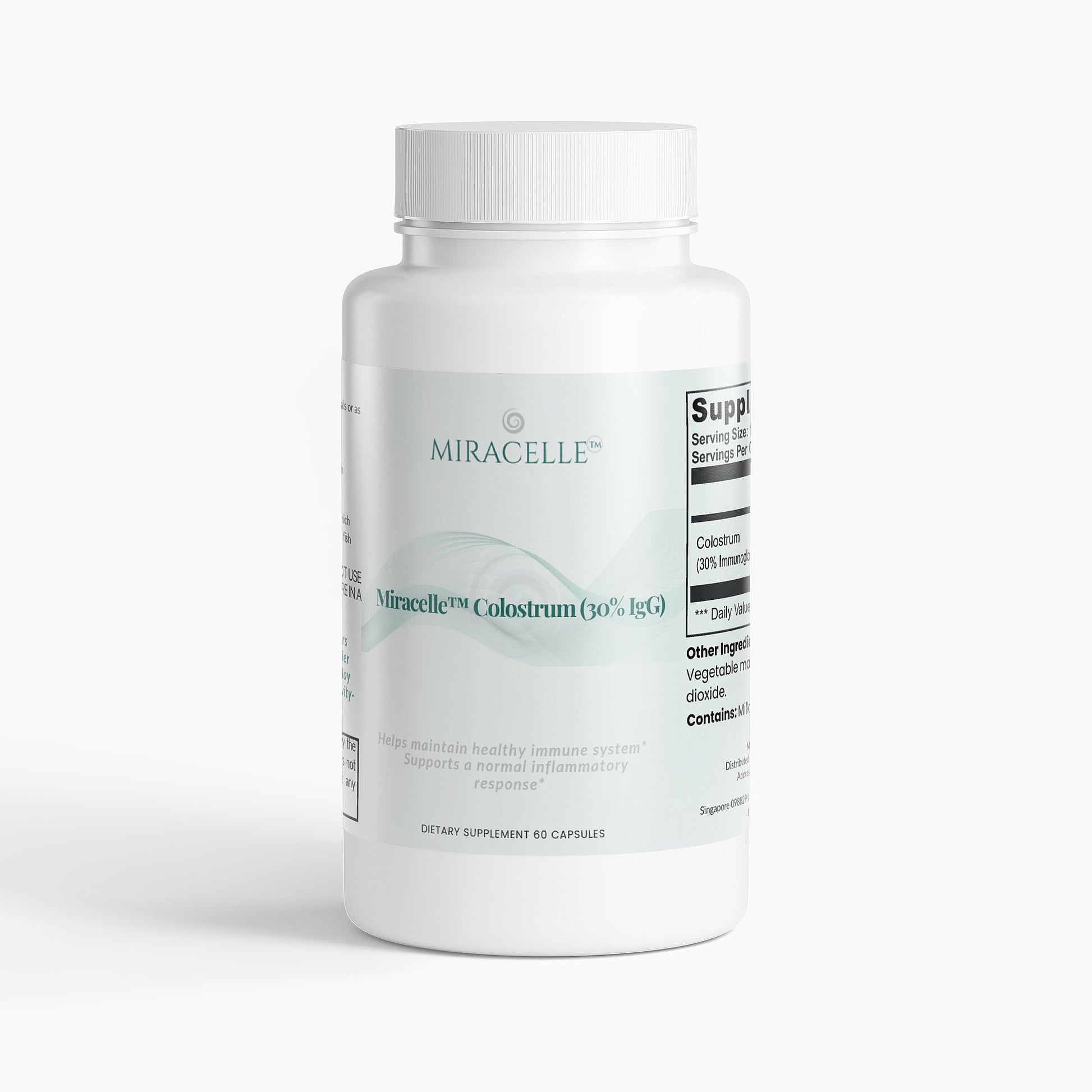 Miracelle Colostrum — 60-capsule bottle front