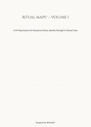 Ritual Maps™ Vol. 1 – Nervous-System Daily Ritual Maps Miracelle